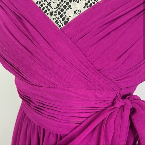 Lauren Ralph Lauren Halter Bow Dress in berry - Size: 4 - Picture 6 of 15